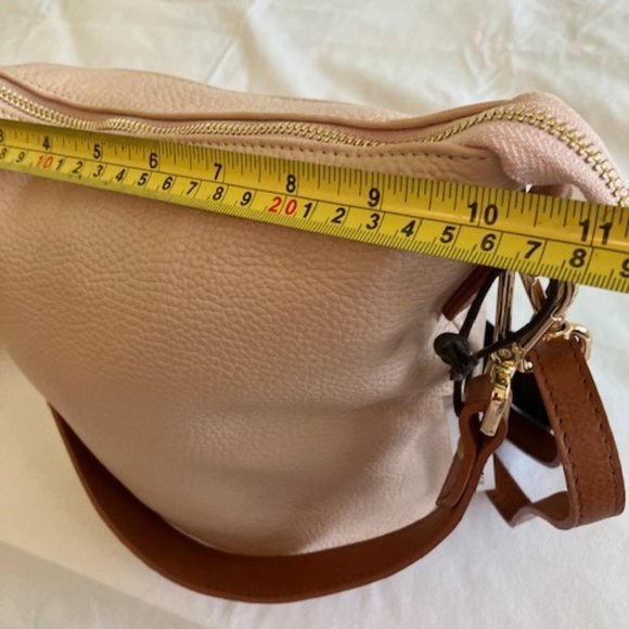 Valentina Blush Leather Bucket Handbag - Picture 12 of 13